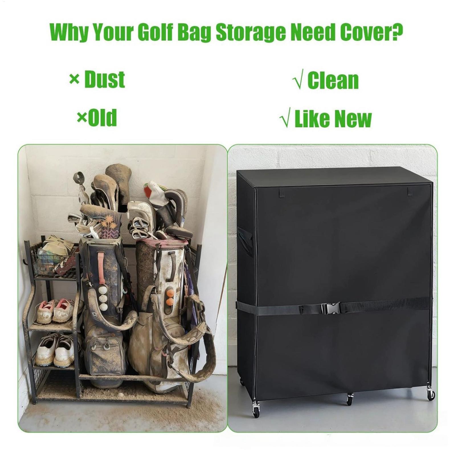 Golf Equipment Garage Organizer - Housse de protection anti-poussière pour support