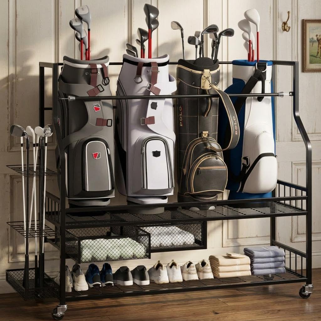 Golf Equipment Garage Organizer - Support de rangement pour sacs de