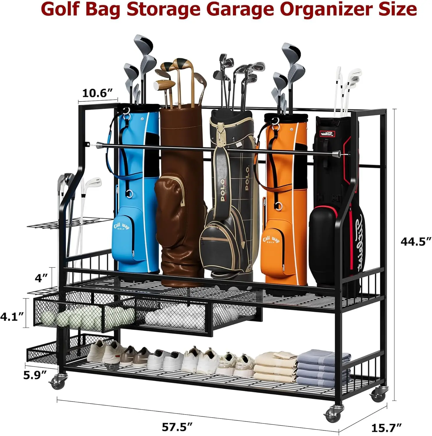Étagère de rangement multifonc - Golf Equipment Garage Organizer avis et prix
